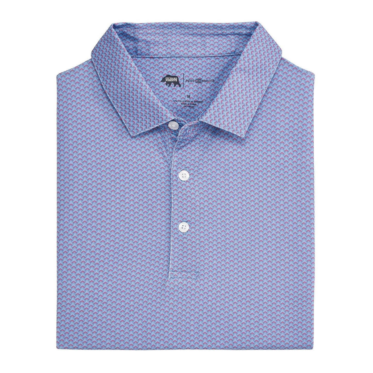 Onward Reserve Bonnie Printed Performance Polo - Riviera