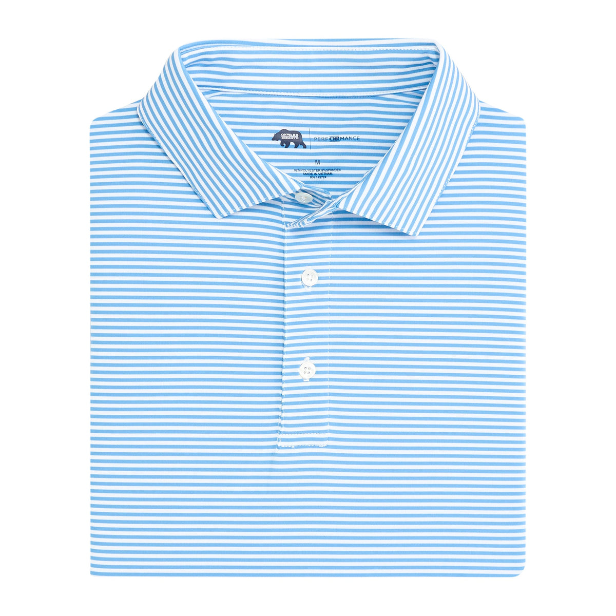 Onward Reserve Echo Stripe Performance Polo - Sky