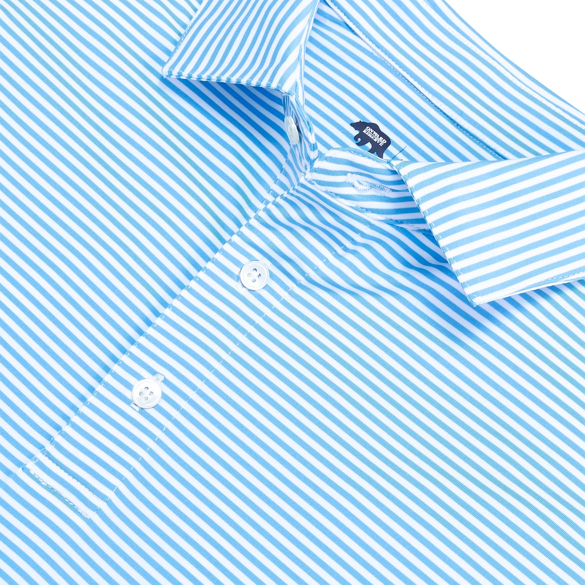 Onward Reserve Echo Stripe Performance Polo - Sky