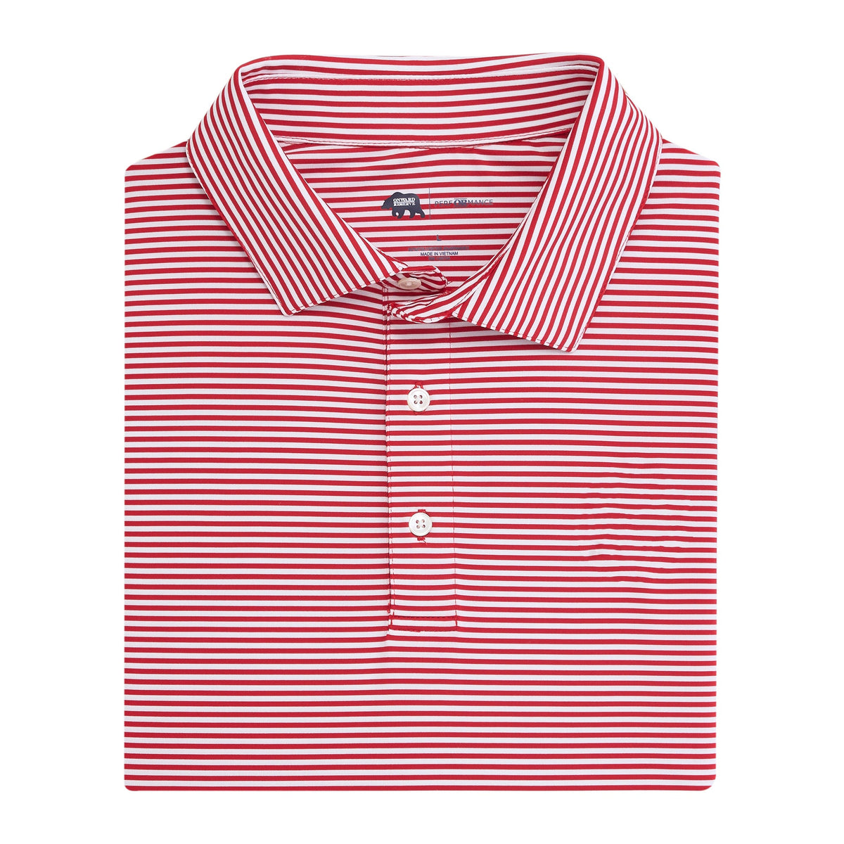 Onward Reserve Echo Stripe Performance Polo - Red