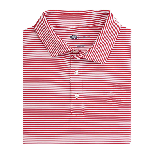 Onward Reserve Echo Stripe Performance Polo - Red