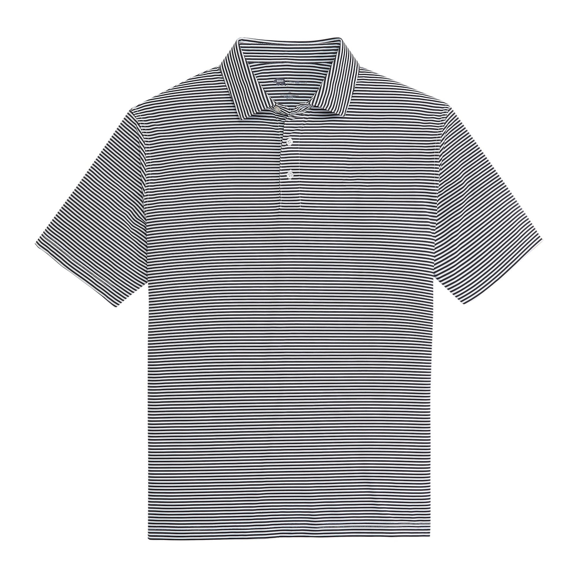 Onward Reserve Echo Stripe Performance Polo - Black