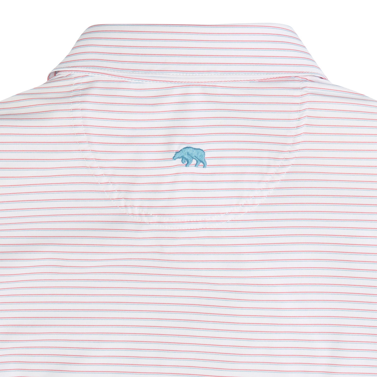Onward Reserve Scout Stripe Performance Polo - Flamingo Plume