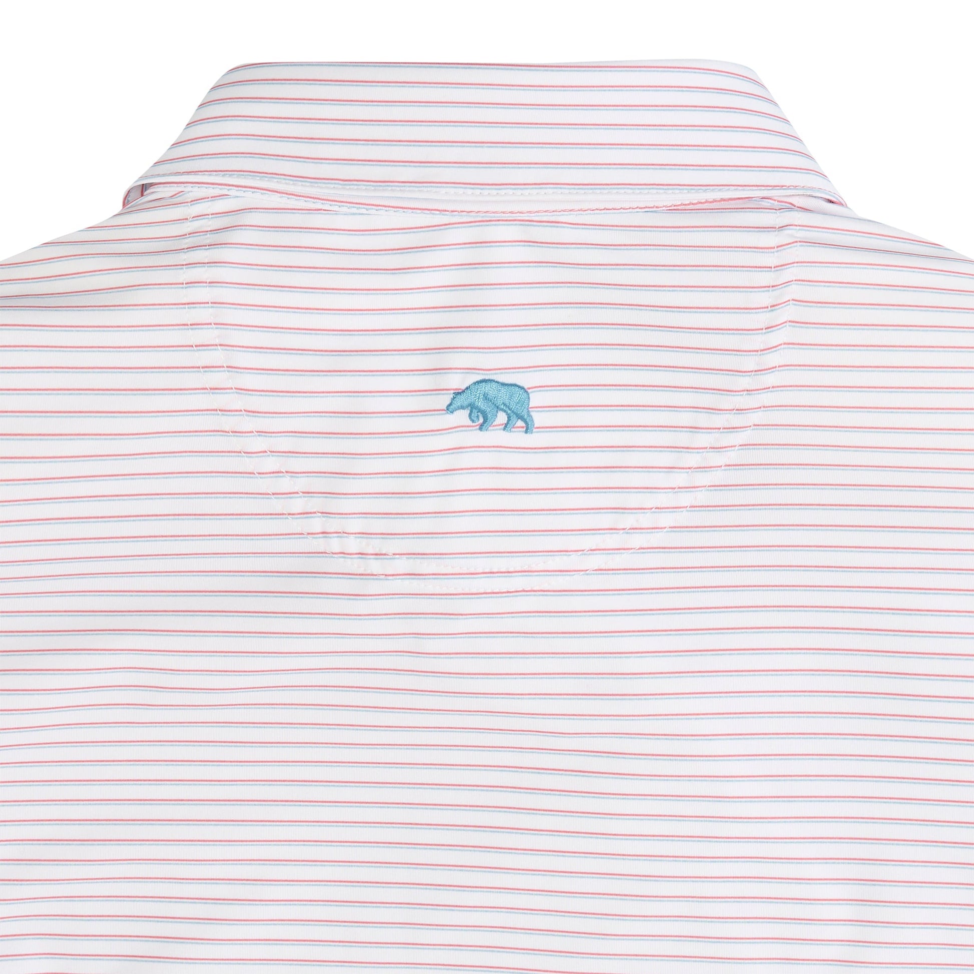 Onward Reserve Scout Stripe Performance Polo - Flamingo Plume