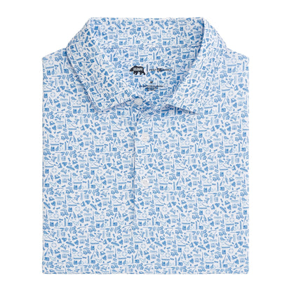 Onward Reserve Leisure Printed Performance Polo - Clearwater