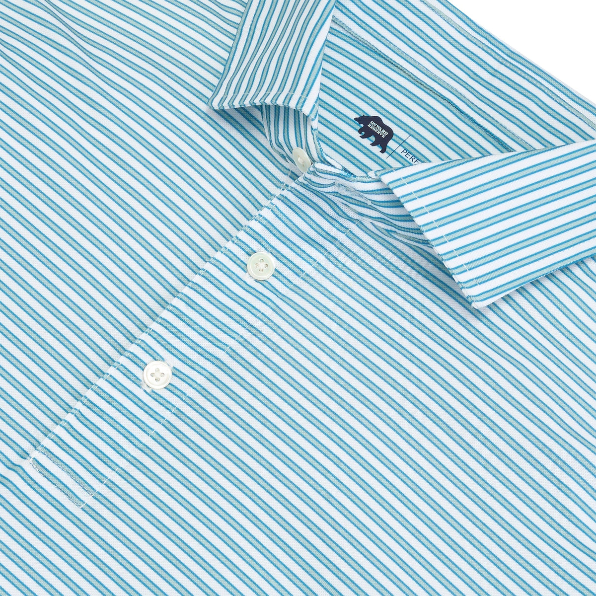 Onward Reserve Guide Stripe Performance Pique Polo - Cloud