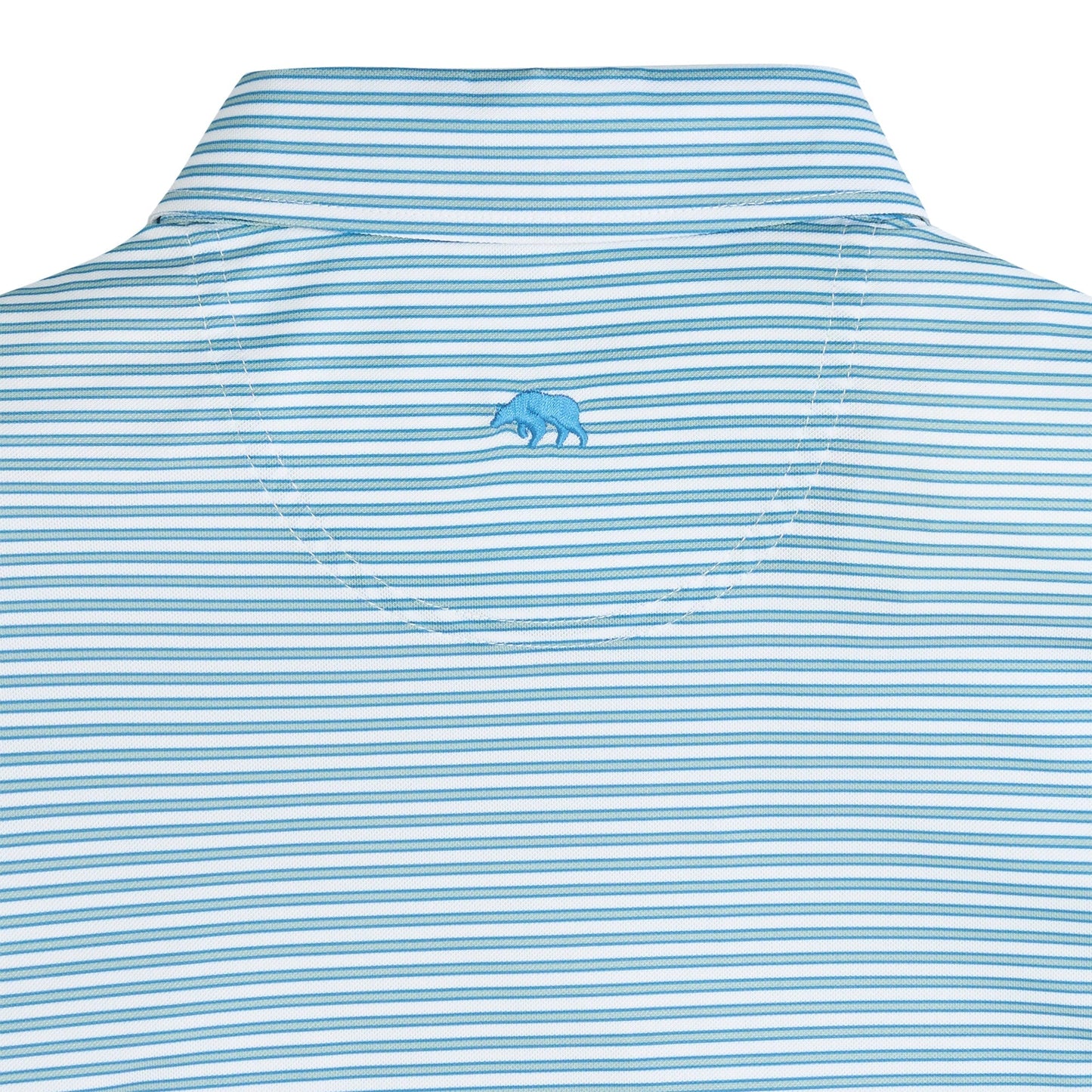 Onward Reserve Guide Stripe Performance Pique Polo - Cloud