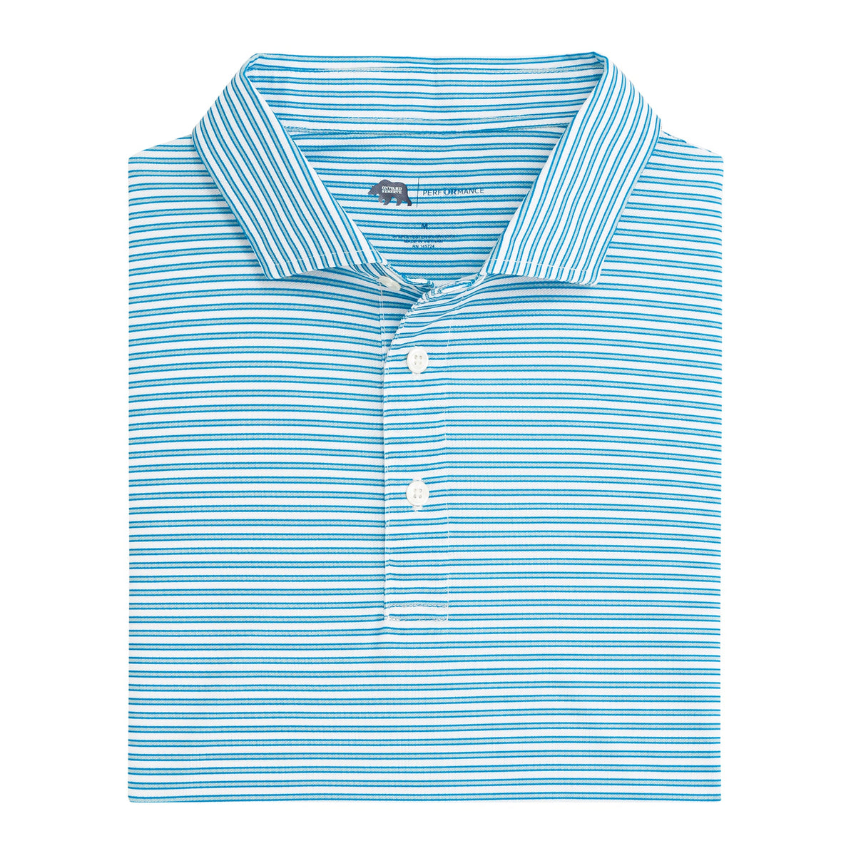 Onward Reserve Guide Stripe Performance Pique Polo - Cloud