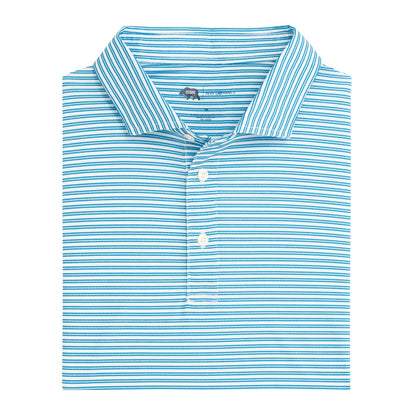 Onward Reserve Guide Stripe Performance Pique Polo - Cloud