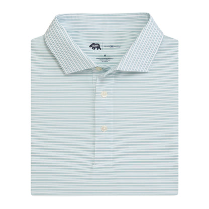 Onward Reserve Pairing Stripe Performance Pique Polo - Aquifer