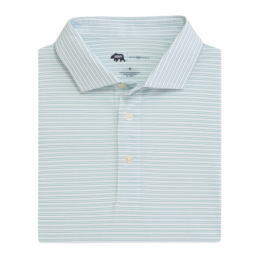 Onward Reserve Pairing Stripe Performance Pique Polo - Aquifer