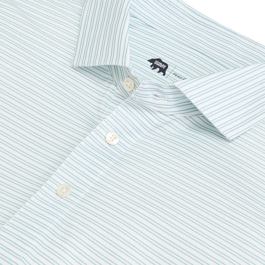 Onward Reserve Pairing Stripe Performance Pique Polo - Aquifer