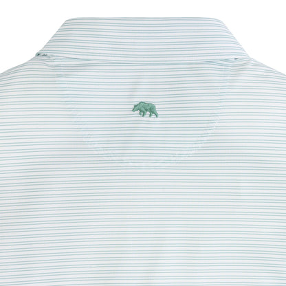 Onward Reserve Pairing Stripe Performance Pique Polo - Aquifer