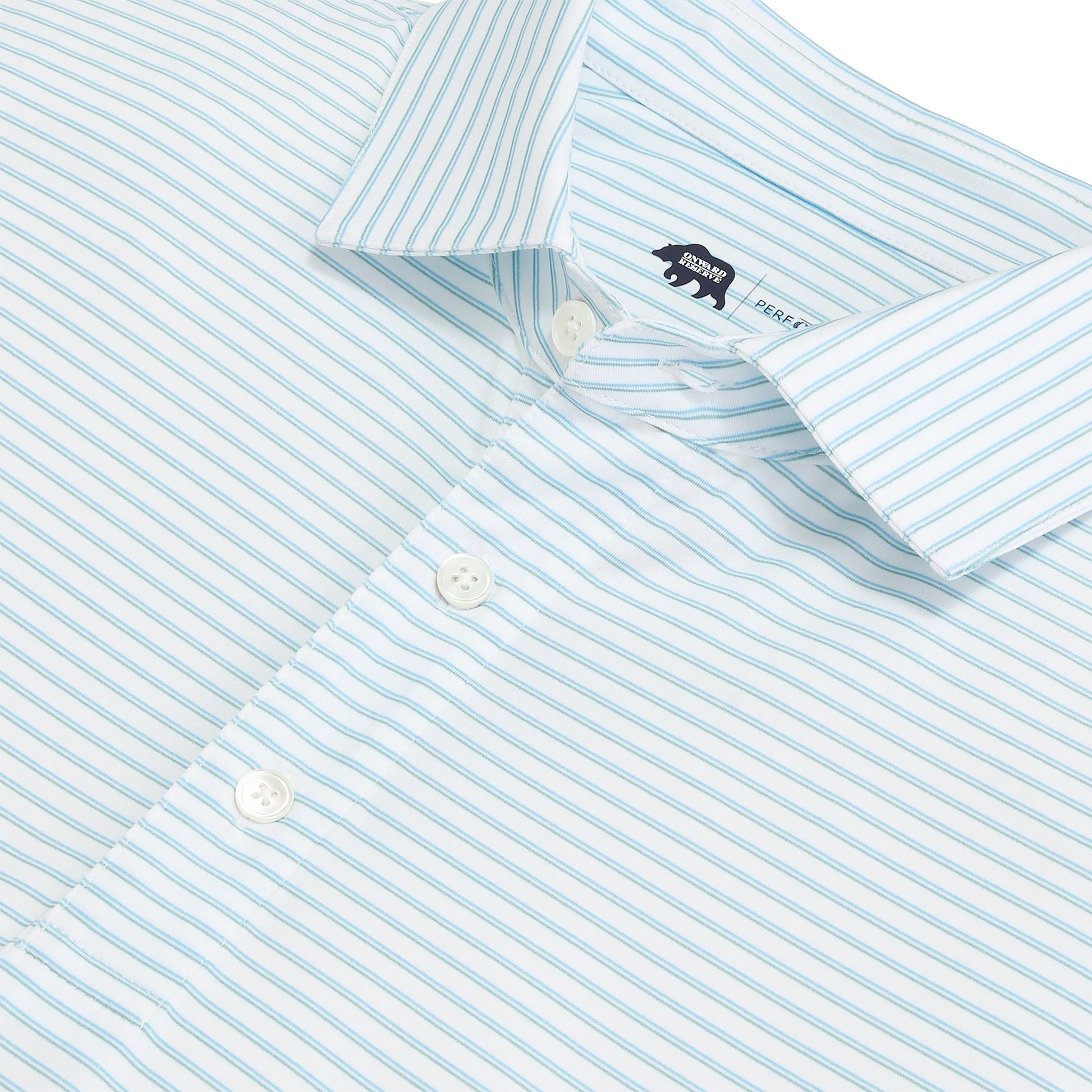 Onward Reserve Scout Stripe Performance Polo - Dutch Canal