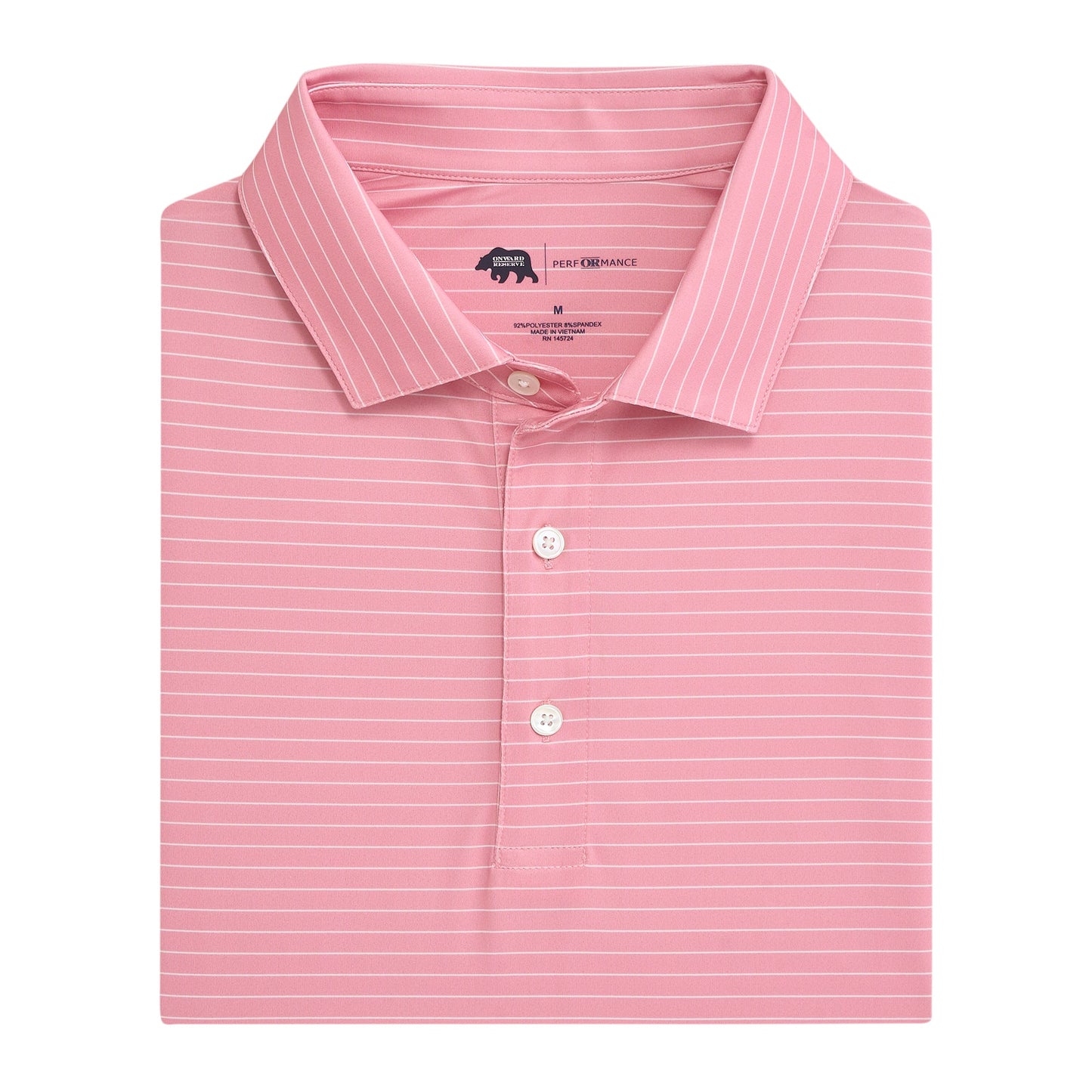 Onward Reserve Atlantic Stripe Performance Polo - Orchid
