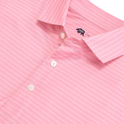Onward Reserve Atlantic Stripe Performance Polo - Orchid