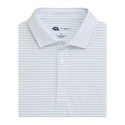 Onward Reserve Atlantic Stripe Performance Polo - Azurine