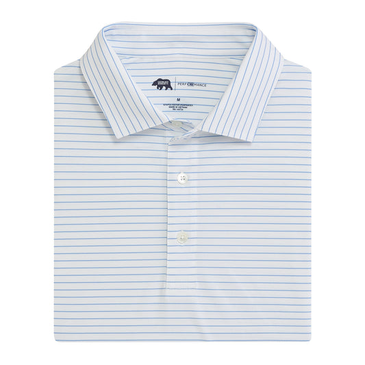 Onward Reserve Atlantic Stripe Performance Polo - Azurine