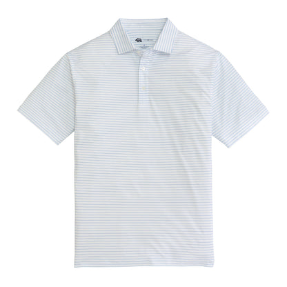 Onward Reserve Atlantic Stripe Performance Polo - Azurine