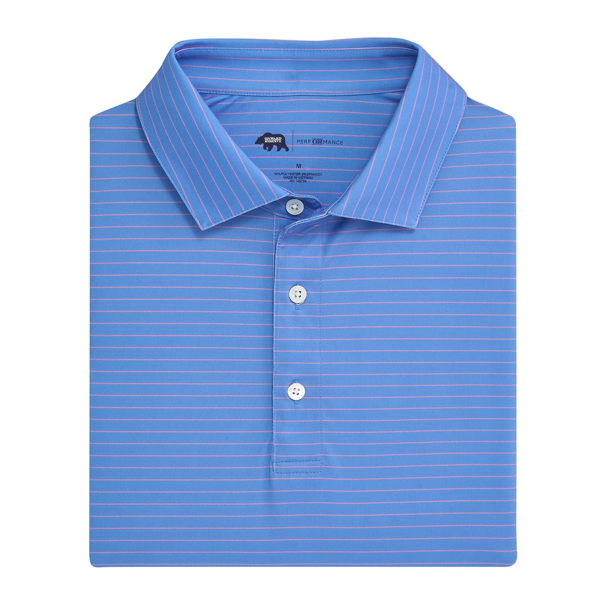 Onward Reserve Atlantic Stripe Performance Polo - Riviera
