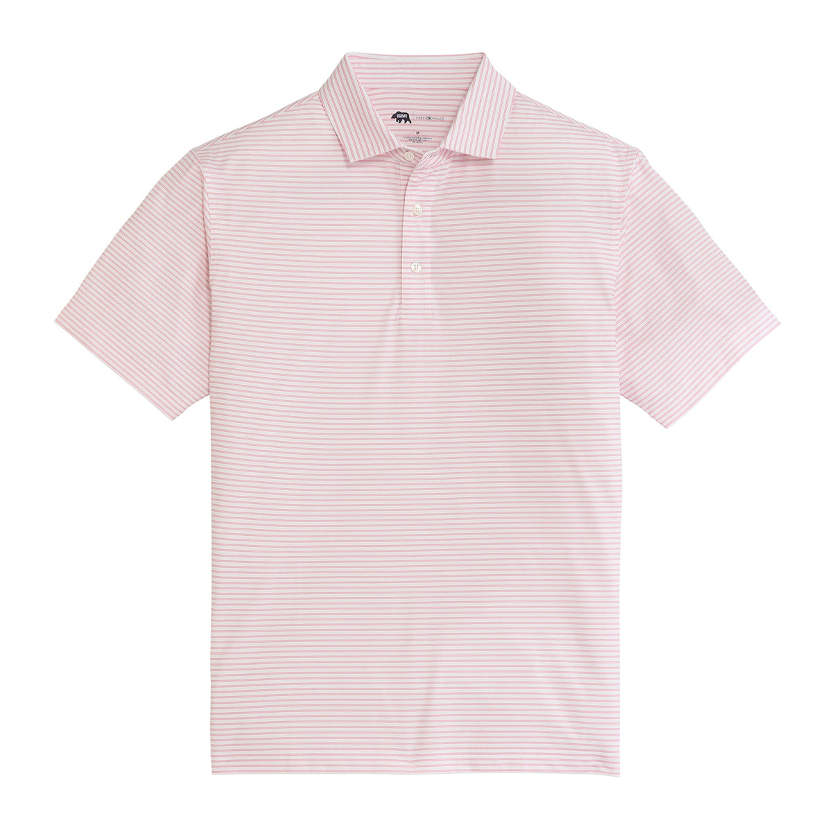 Onward Reserve Wake Stripe Performance Polo - Sea Pink