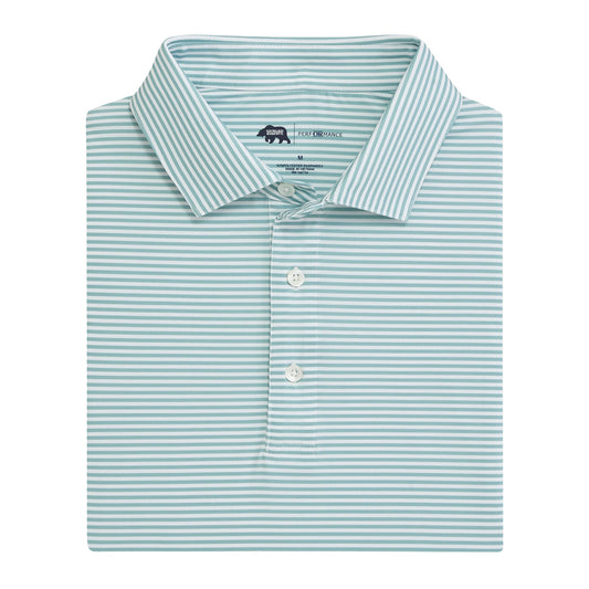 Onward Reserve Echo Stripe Performance Polo - Aquifer
