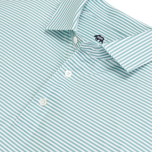 Onward Reserve Echo Stripe Performance Polo - Aquifer
