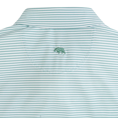 Onward Reserve Echo Stripe Performance Polo - Aquifer