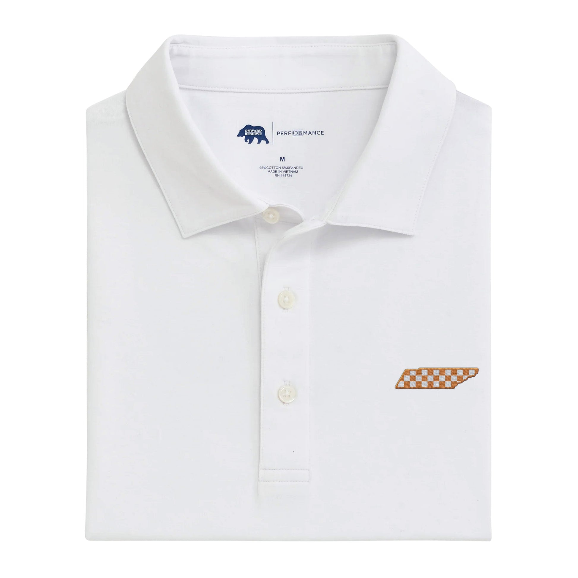 Onward Reserve Tennessee Checkerboard Solid Icon Polo
