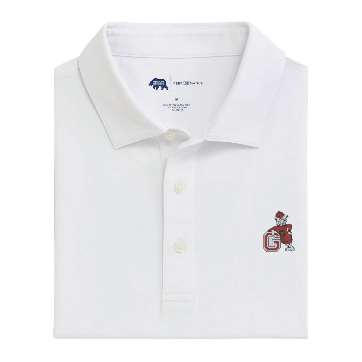 Onward Reserve UGA G Dog Solid Icon Polo - White