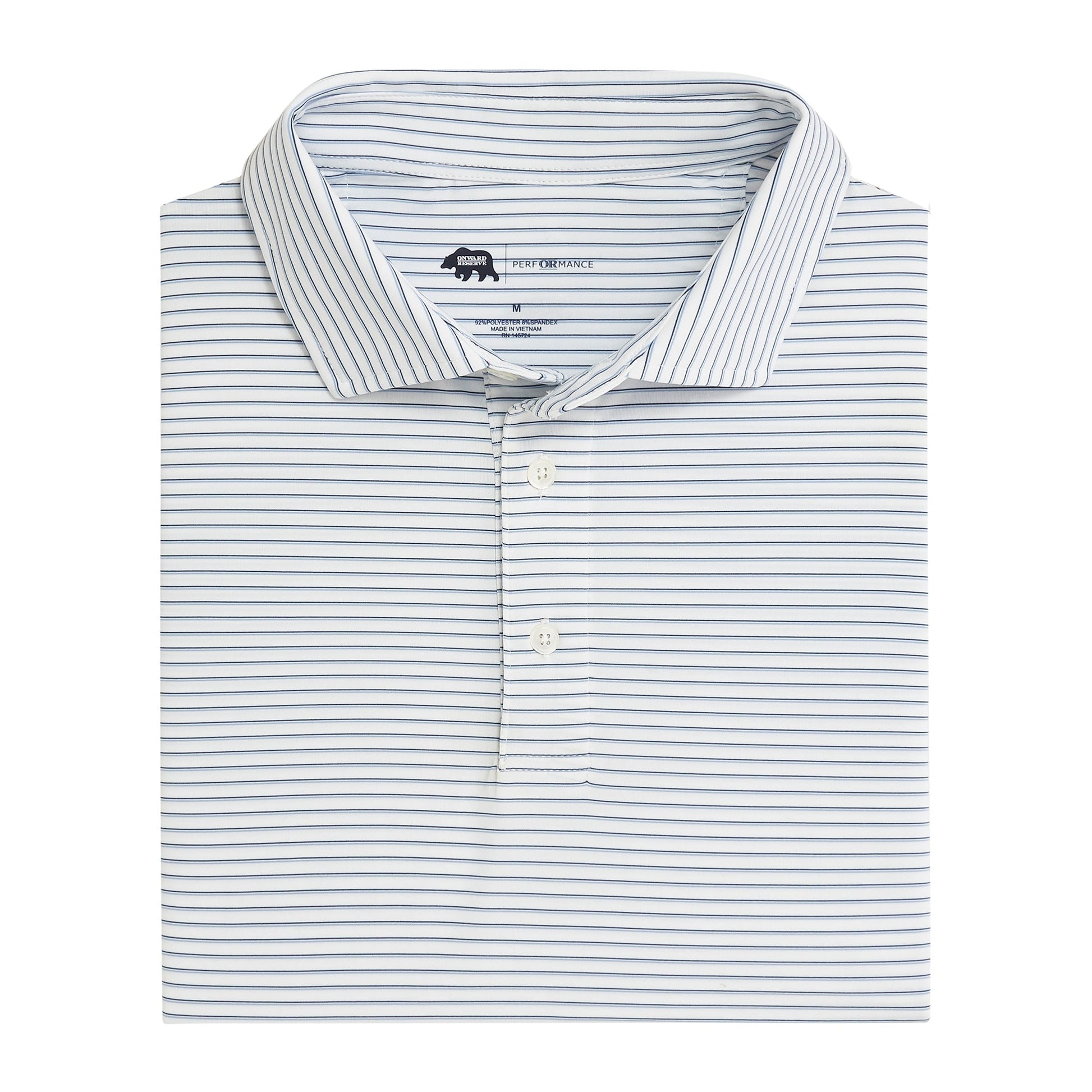 Onward Reserve Scout Stripe Performance Polo - True Navy