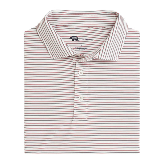 Onward Reserve Scout Stripe Performace Polo - Red