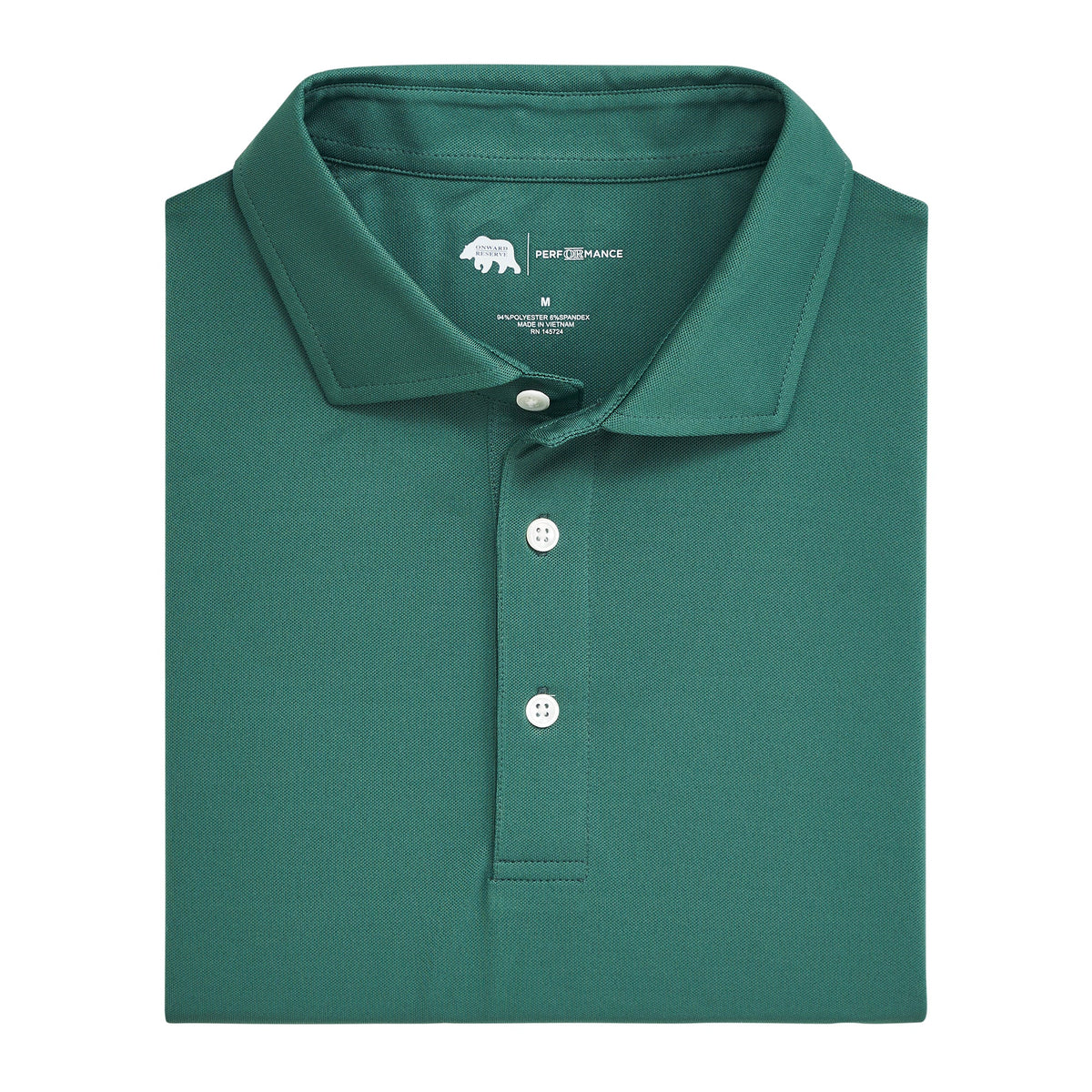 Onward Reserve Solid Performance Pique Polo - Smoke Pine