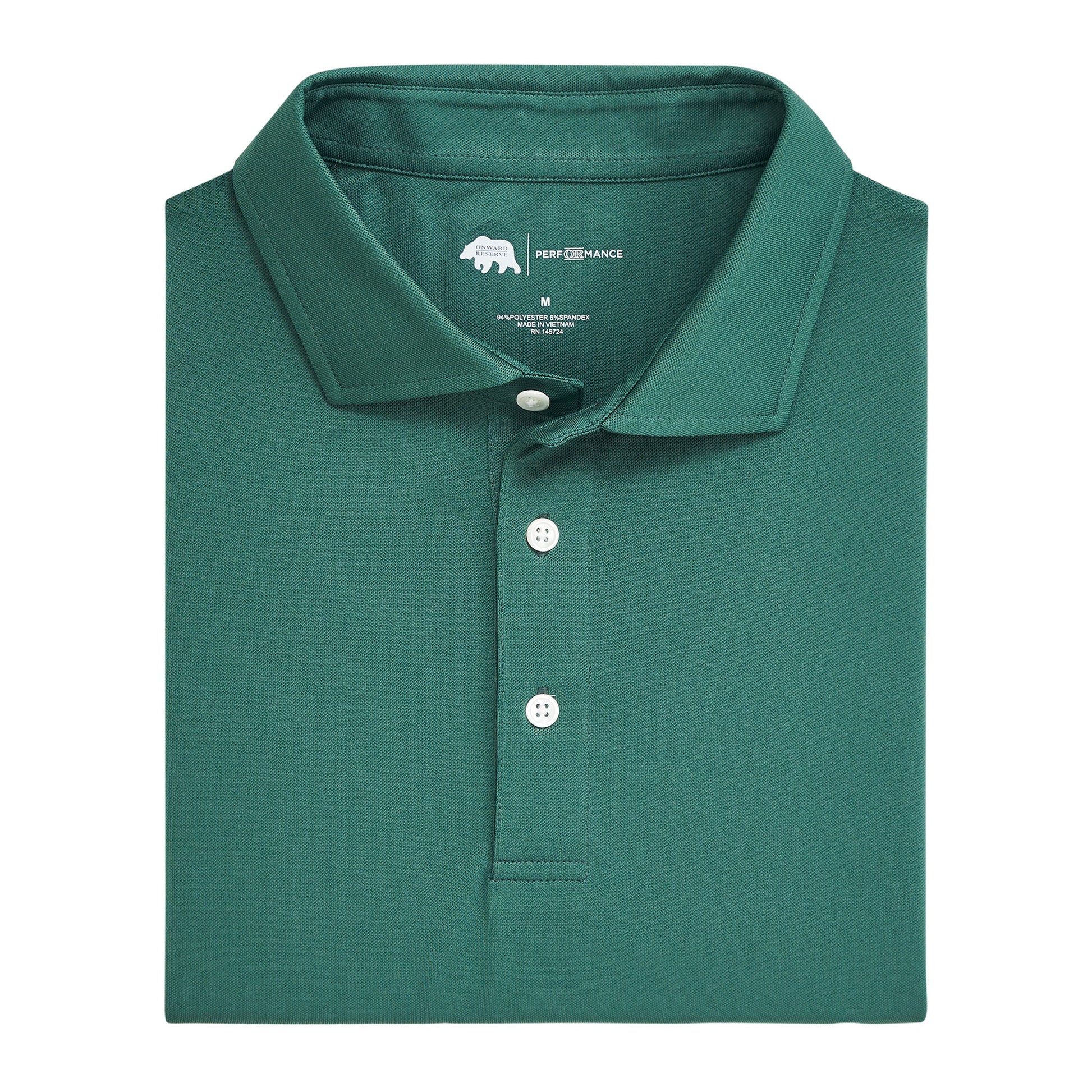 Onward Reserve Solid Performance Pique Polo - Smoke Pine