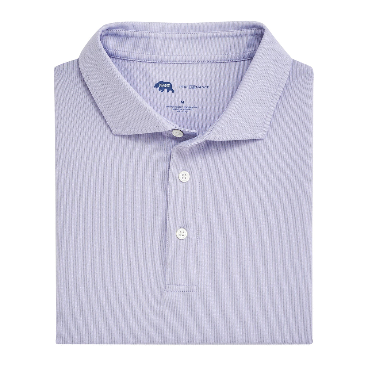 Onward Reserve Solid Performance Pique Polo - Cosmic Sky