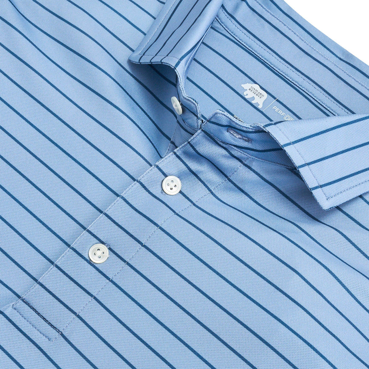 Onward Reserve Tourney Stripe Performance Pique Polo - Endless Sky