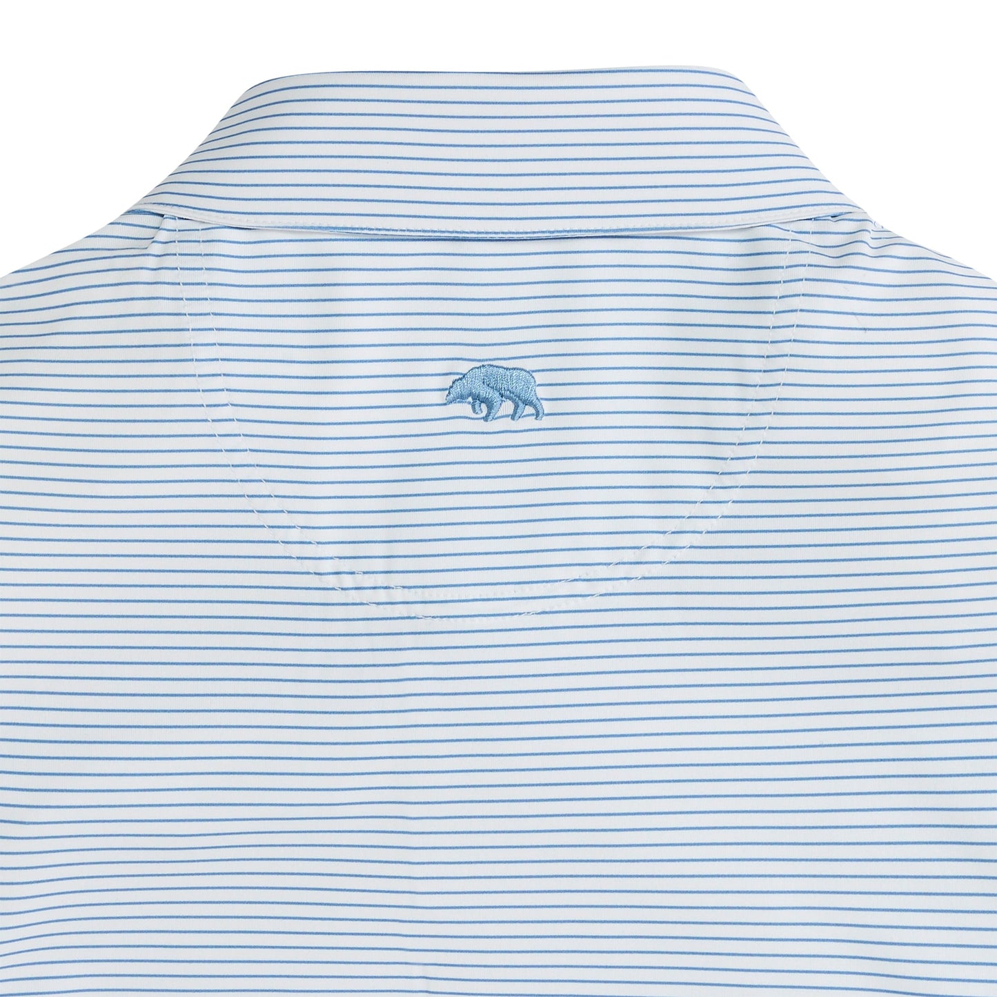 Onward Reserve Birdie Stripe Performance Polo - Lichen Blue