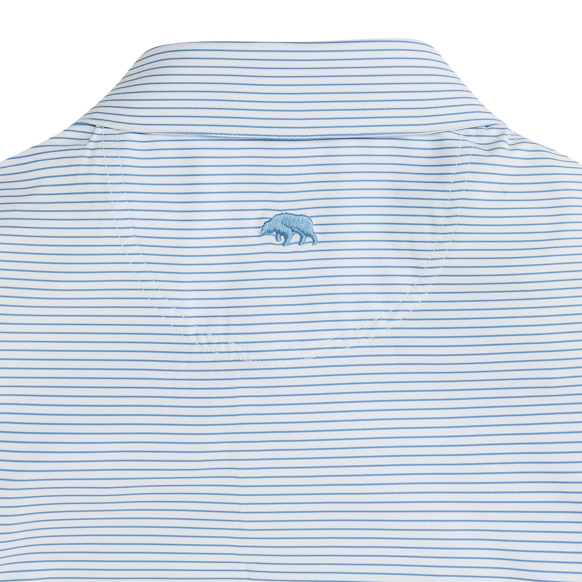 Onward Reserve Birdie Stripe Performance Polo - Lichen Blue