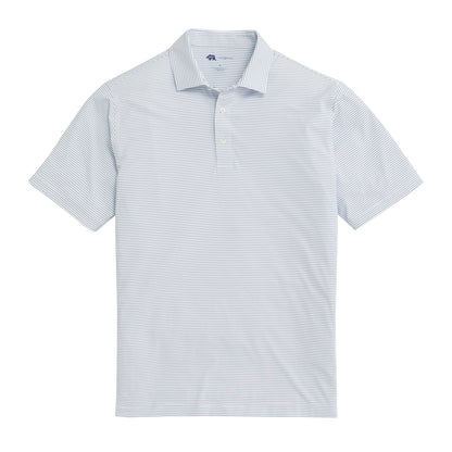 Onward Reserve Birdie Stripe Performance Polo - Lichen Blue