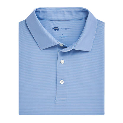 Onward Reserve Hairline Stripe Performance Polo - Cosmic Sky