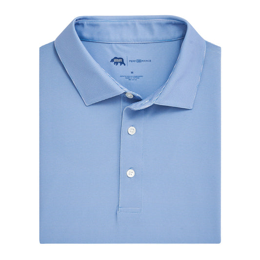 Onward Reserve Hairline Stripe Performance Polo - Cosmic Sky