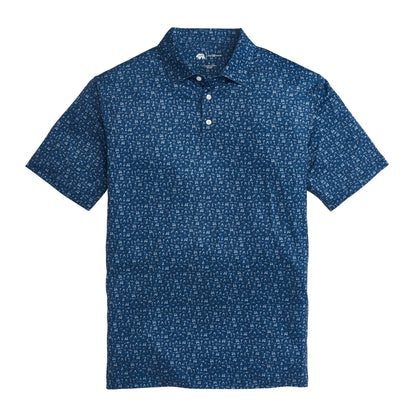 Onward Reserve Sidecar Printed Performance Polo - Blue Horizon