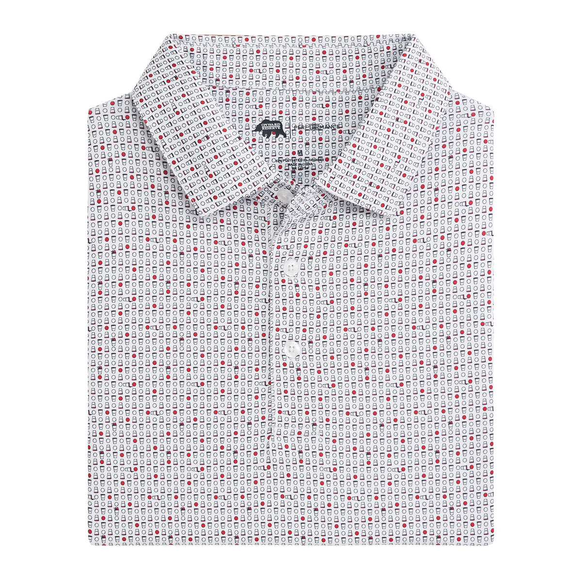 Onward Reserve Tailgate Games Printed Performance Polo - Red