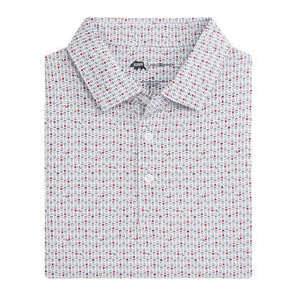 Onward Reserve Tailgate Games Printed Performance Polo - Red