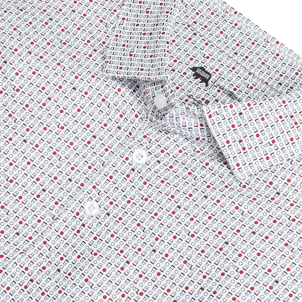 Onward Reserve Tailgate Games Printed Performance Polo - Red