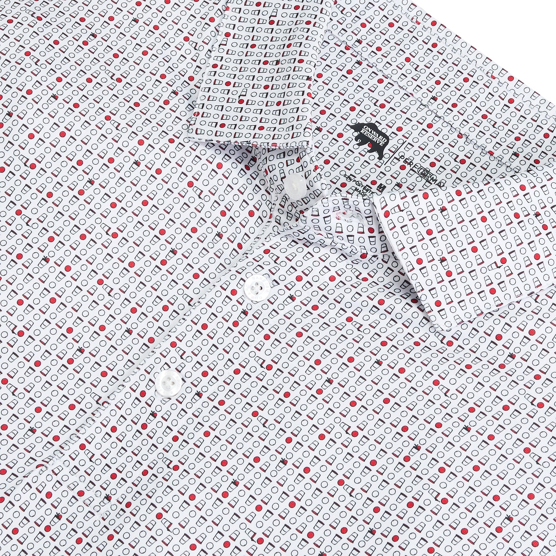 Onward Reserve Tailgate Games Printed Performance Polo - Red