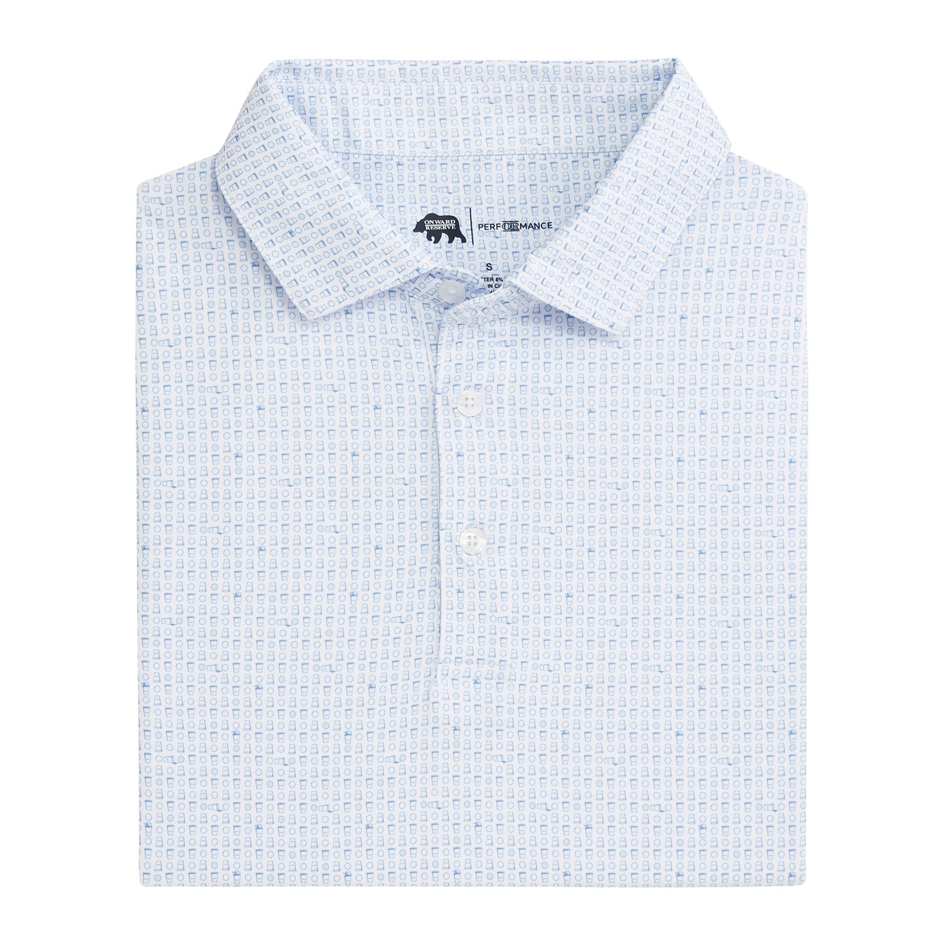 Onward Reserve Tailgate Games Printed Performance Polo - Open Air