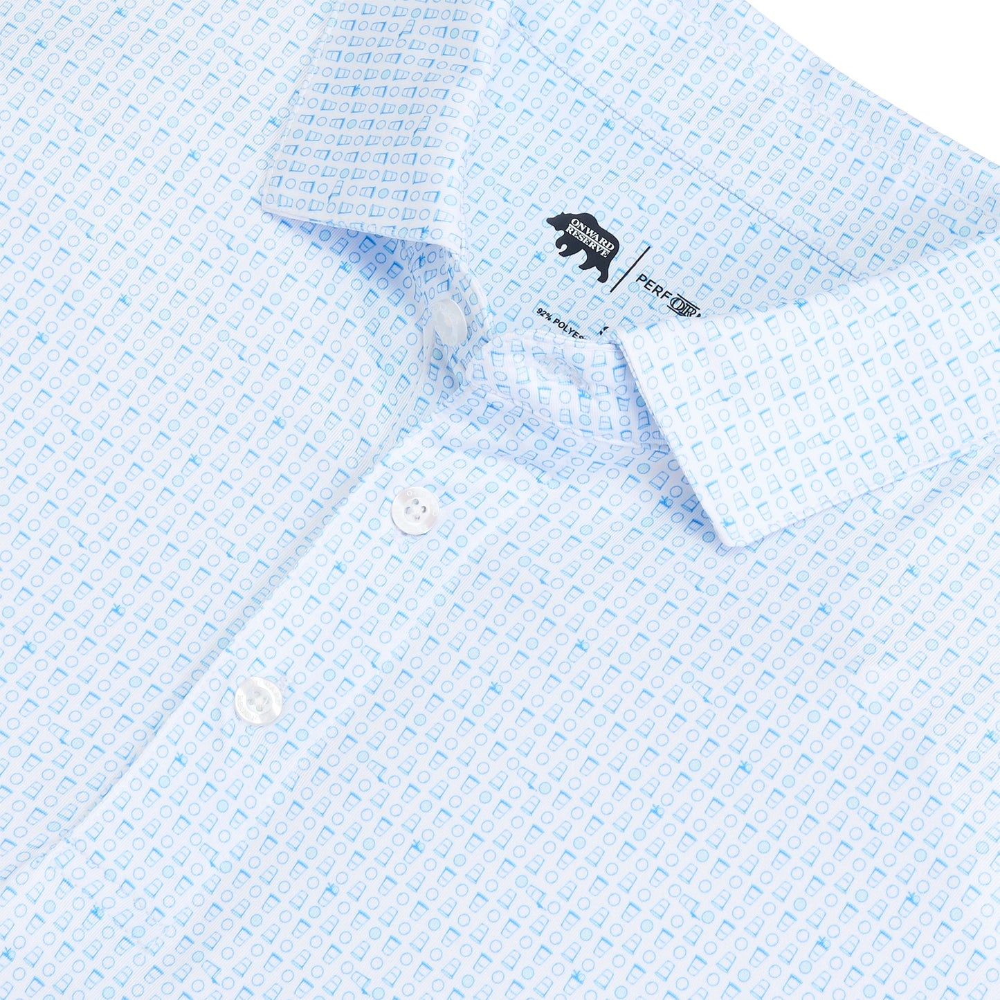 Onward Reserve Tailgate Games Printed Performance Polo - Open Air