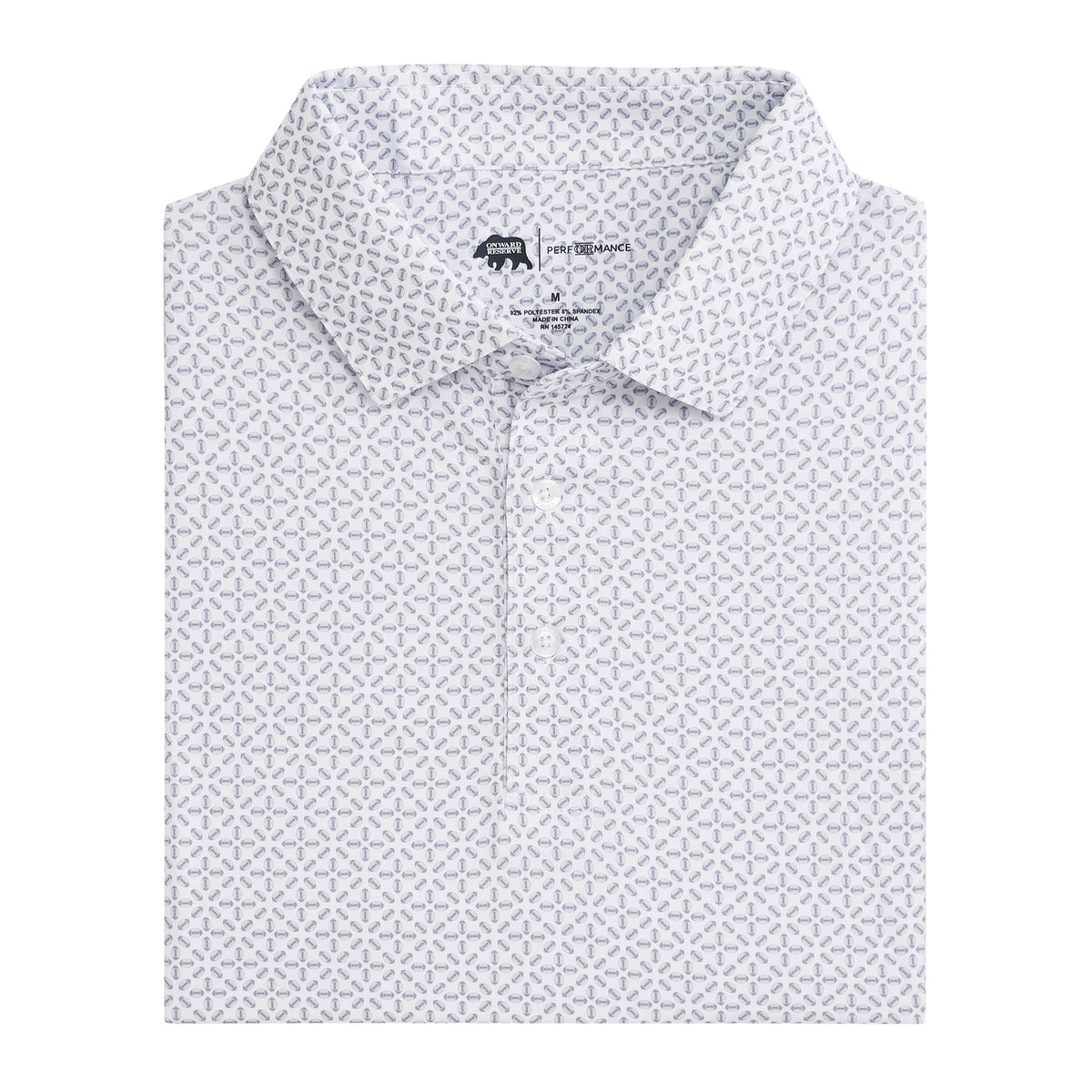Onward Reserve Gameday Printed Performance Polo - White