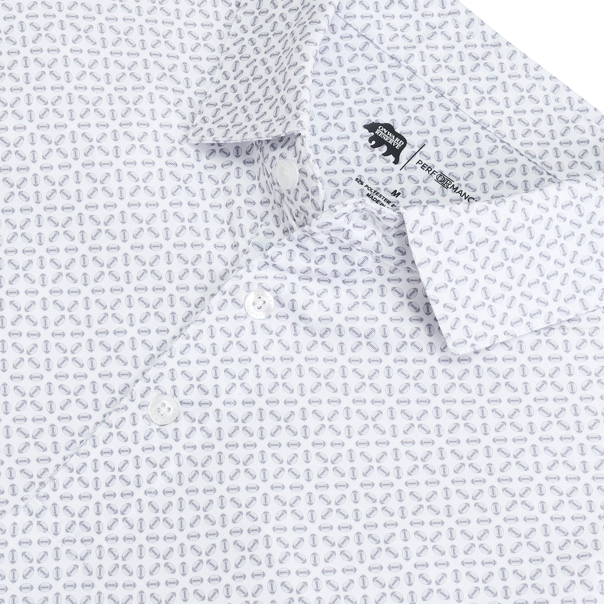 Onward Reserve Gameday Printed Performance Polo - White